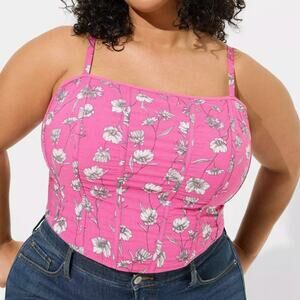 Torrid Challis Corset Crop Top size 0x